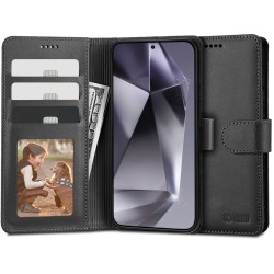 Tech-Protect Wallet Δερματίνης Ανθεκτικό Μαύρο για Samsung Galaxy S24 Ultra