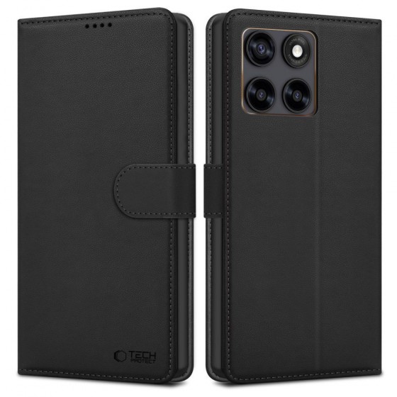 Tech-Protect Wallet Δερματίνης / Σιλικόνης Μαύρο για το Motorola Edge 70 Fusion και το Motorola Edge 70 Fusion+ Plus 5G