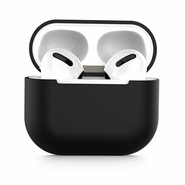 Tech-Protect Icon Θήκη Σιλικόνης σε Μαύρο χρώμα για Apple AirPods 3