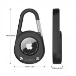 Tech-Protect Slidelock Carabiner Θήκη Μπρελόκ για AirTag 1 / 2 σε Μαύρο χρώμα