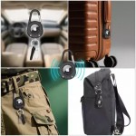 Tech-Protect Slidelock Carabiner Θήκη Μπρελόκ για AirTag 1 / 2 σε Μαύρο χρώμα