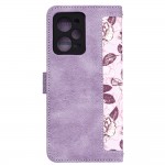 Techsuit FlipCraft Θήκη Μωβ  με Λουλούδια για Xiaomi Redmi Note 12 Pro 5G