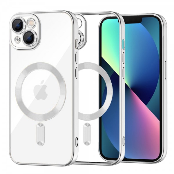 Techsuit Luxury Crystal MagSafe Θήκη για iPhone 13, Ασημί