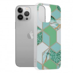 Techsuit Marble Series Back Cover Σιλικόνης /  Πλαστικό Πράσινο για iPhone 13 Pro