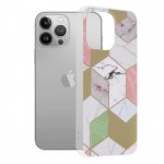 Techsuit Marble Series Back Cover Σιλικόνης /  Πλαστικό Μωβ για iPhone 13 Pro