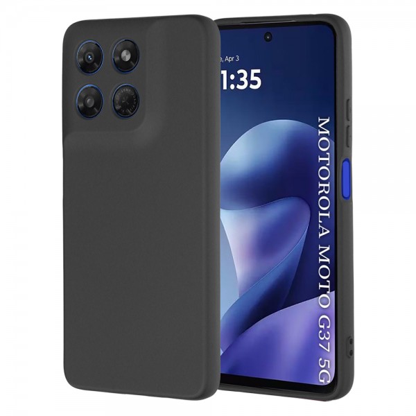 Techsuit SoftFlex Back Cover Black Θήκη σιλικόνης για Motorola Moto G37 / G37 Power / G47