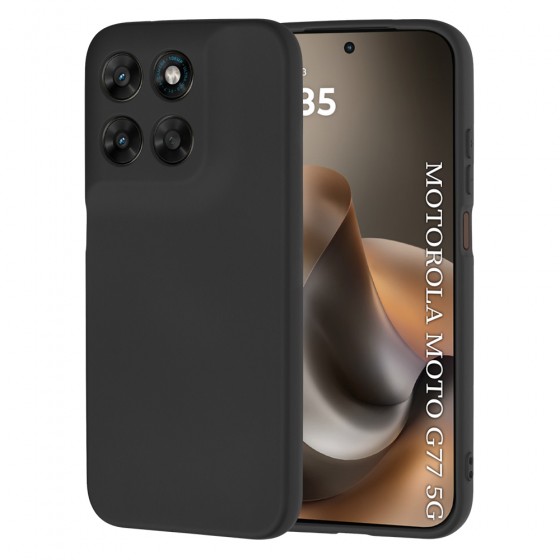Techsuit SoftFlex Back Cover Black Θήκη σιλικόνης για Motorola Moto G77 / G67