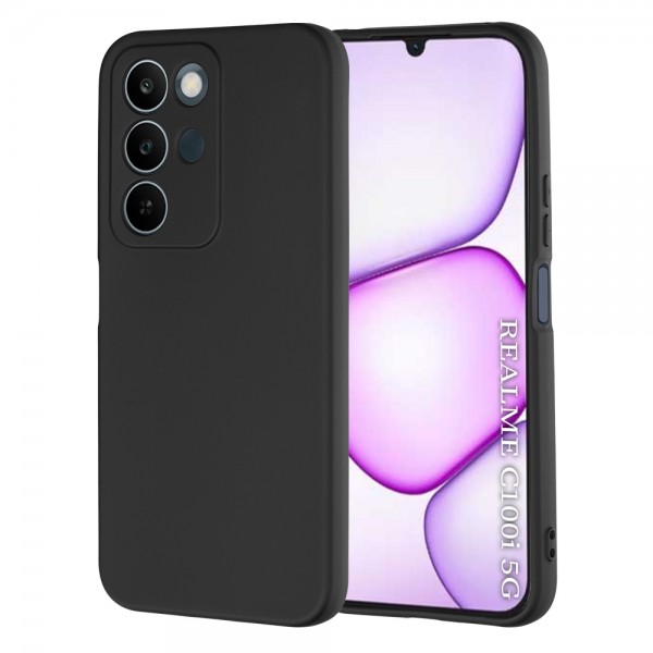 Techsuit SoftFlex Back Cover Black Θήκη σιλικόνης για το Realme C100 5G