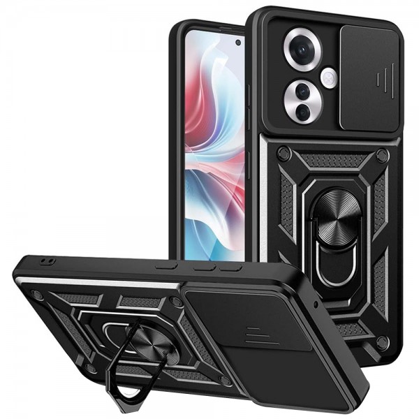 Techsuit Camshield Back Cover Πλαστικό / Σιλικόνης για Oppo Reno11 F - Μαύρο