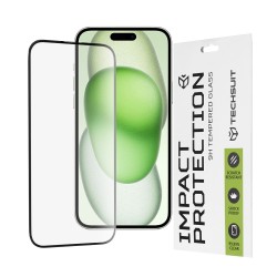Techsuit 111D Full Glue Full Face Tempered Glass Μαύρο iPhone 16 Plus / 15 Plus 