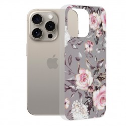 Techsuit Marble Series Back Cover Πλαστικό / Σιλικόνης για το iPhone 15 Pro Max, Bloom of Ruth Gray