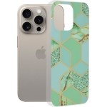 Techsuit Marble Series Back Cover Πλαστικό / Σιλικόνης για το iPhone 15 Pro Max, Green Hex Techsuit Marble Series Back Cover Πλαστικό / Σιλικόνης για το iPhone 15 Pro Max, Green Hex