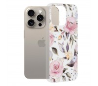Techsuit Marble Series Back Cover Πλαστικό / Σιλικόνης για το iPhone 15 Pro Max, Chloe White