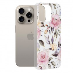 Techsuit Marble Series Back Cover Πλαστικό / Σιλικόνης για το iPhone 15 Pro Max, Chloe White
