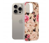 Techsuit Marble Series Back Cover Πλαστικό / Σιλικόνης για το iPhone 15 Pro Max, Mary Berry Nude