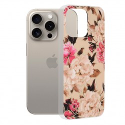 Techsuit Marble Series Back Cover Πλαστικό / Σιλικόνης για το iPhone 15 Pro Max, Mary Berry Nude