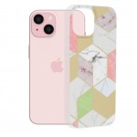 Techsuit Marble Series Back Cover Πλαστικό / Σιλικόνης για το iPhone 15, Purple Hex Techsuit Marble Series Back Cover Πλαστικό / Σιλικόνης για το iPhone 15, Purple Hex