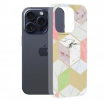 Techsuit Marble Series Back Cover Πλαστικό / Σιλικόνης για το iPhone 15 Pro, Purple Hex Techsuit Marble Series Back Cover Πλαστικό / Σιλικόνης για το iPhone 15 Pro, Purple Hex