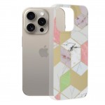 Techsuit Marble Series Back Cover Πλαστικό / Σιλικόνης για το iPhone 15 Pro Max, Purple Hex Techsuit Marble Series Back Cover Πλαστικό / Σιλικόνης για το iPhone 15 Pro Max, Purple Hex