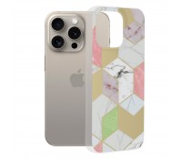 Techsuit Marble Series Back Cover Πλαστικό / Σιλικόνης για το iPhone 15 Pro Max, Purple Hex