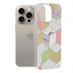 Techsuit Marble Series Back Cover Πλαστικό / Σιλικόνης για το iPhone 15 Pro Max, Purple Hex