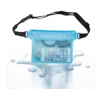 Techsuit - Waterproof Pouch - Universal Silicone Big Bag for Accesories - Blue