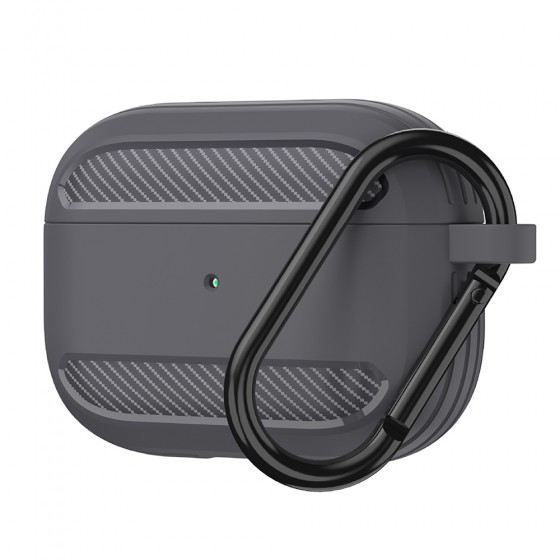 Techsuit Carbon Θήκη Σιλικόνης σε Γκρι χρώμα για Apple AirPods 3