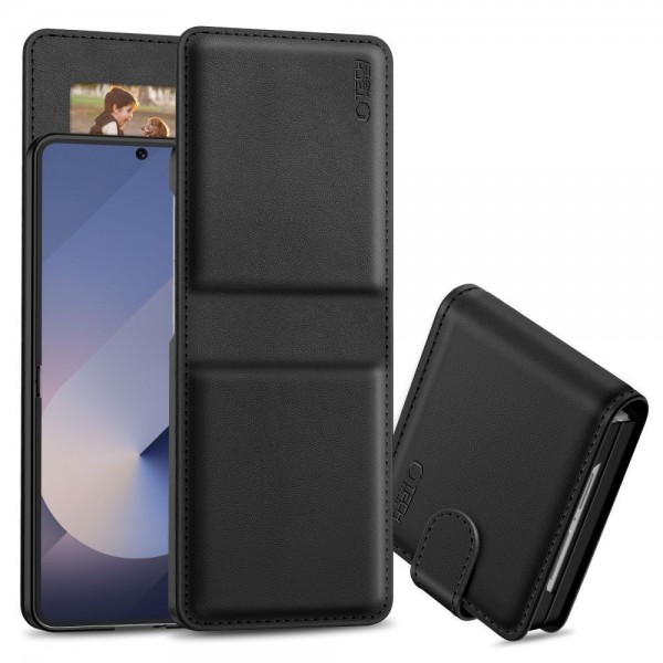 Θήκη Samsung Galaxy Z Flip7 Tech-Protect Wallet Πορτοφόλι Μαύρο