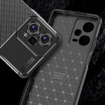 Θήκη Σιλικόνης Techsuit CarbonFiber για Xiaomi Redmi Note 12 5G / Poco X5 - Μαύρη