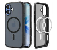 Θήκη Spigen Ultra Hybrid Mag για iPhone 17, Ημιδιαφανής Μαύρη, Συμβατή με MagSafe