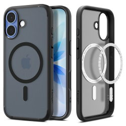 Θήκη Spigen Ultra Hybrid Mag για iPhone 17, Ημιδιαφανής Μαύρη, Συμβατή με MagSafe