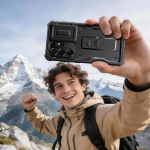 Tech-Protect Kevlar CAM+ 360 Full Cover με Προστατευτικό οθόνης, και με Kickstand, Ανθεκτικό Μαύρο για το  Samsung Galaxy S26 Ultra