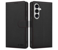 Θήκη Tech-Protect Wallet για Samsung Galaxy S26 Μαύρο με κόκκινη ραφή