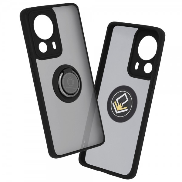 Θήκη Techsuit για Xiaomi 13 Lite με Μεταλλικό Δαχτυλίδι Stand – Μαύρη