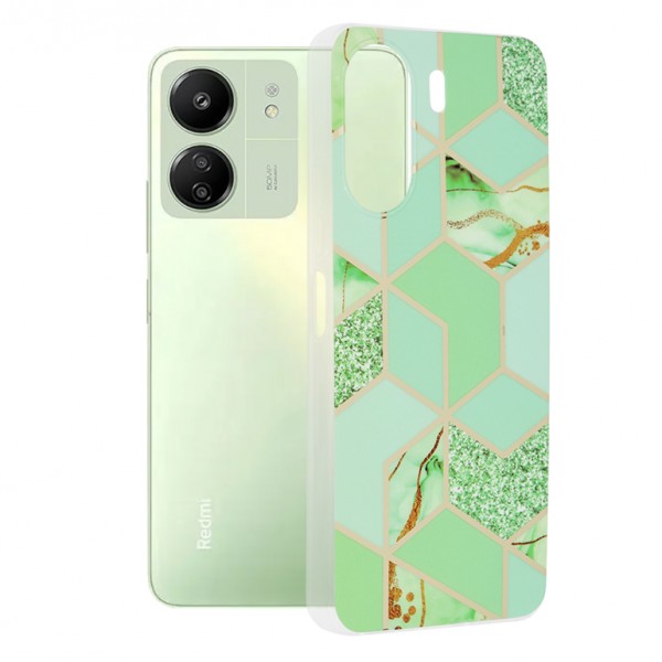 Θήκη Techsuit Marble Series για Xiaomi Redmi 13C 4G / Poco C65 - Green Hex