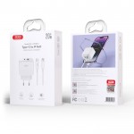 XO L137 (EU) PD20W/QC18W (1 USB-A + 1 USB-C) FAST CHARGING CHARGER WITH LIGHTNING CABLE (NB189A)