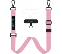 Tech-Protect C6S Rope Crossbody Ρυθμιζόμενο Λουράκι Λαιμού & Χειρός για Κινητό - Baby Pink