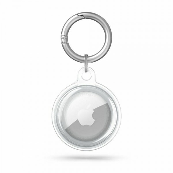 Tech-Protect Icon Θήκη Μπρελόκ Σιλικόνης για AirTag 1 / 2 σε Διάφανο χρώμα