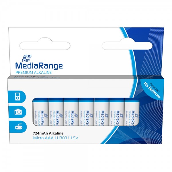 Αλκαλική Μπαταρία MediaRange Premium AAA 1.5V (LR3) (10 Pack) (MRBAT102) Αλκαλική Μπαταρία MediaRange Premium AAA 1.5V (LR3) (10 Pack) (MRBAT102)