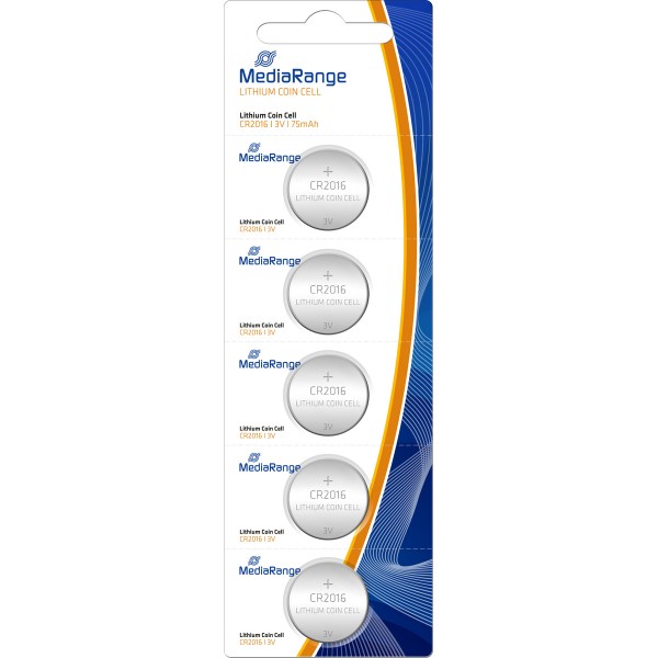 MEDIARANGE Μπαταρία λιθίου CR2016 3V, 5τμχ