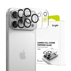 Ringke Camera Full Cover – Προστατευτικό Κάμερας από Σκληρυμένο Γυαλί 2 Τεμαχίων για iPhone 18 Pro, Διάφανο