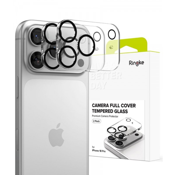 Ringke Camera Full Cover – Προστατευτικό Κάμερας από Σκληρυμένο Γυαλί 2 Τεμαχίων για iPhone 18 Pro, Διάφανο Ringke Camera Full Cover – Προστατευτικό Κάμερας από Σκληρυμένο Γυαλί 2 Τεμαχίων για iPhone 18 Pro, Διάφανο