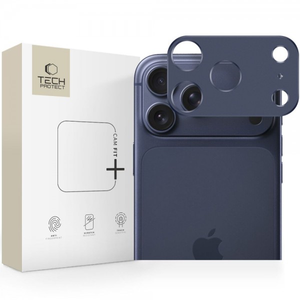 Tech-Protect Camalloy Fit+ Μεταλλικό Κάλυμμα Κάμερας για iPhone 17 Pro Max μπλε