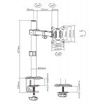 BRATECK Βάση Γραφείου LDT66-C011 για Οθόνη 17"-32" έως 9kg