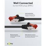 GOOBAY καλώδιο δικτύου 68694, CAT 6 S/FTP, copper, 250MHz, 10m, μαύρο