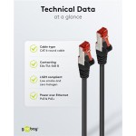 GOOBAY καλώδιο δικτύου 68694, CAT 6 S/FTP, copper, 250MHz, 10m, μαύρο