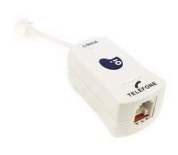 POWERTECH Φίλτρο ADSL για ADSL2+ Modem Router & PSTN, RJ11, 0.20m, Λευκό