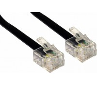 POWERTECH Καλώδιο Τηλεφώνου RJ11 6P4C CAB-T010, μαύρο, 5m