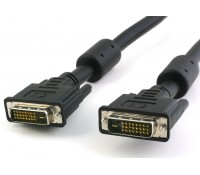 Καλώδιο DVI-D 24+1 (M) σε DVI-D (M), 2x Ferrites, 1.5m, Μαύρο CAB-DVI003, POWERTECH