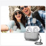 Tech-Protect Bounce Θήκη Σιλικόνης με Γάντζο Ash για Apple AirPods Pro 3 διάφανη ash